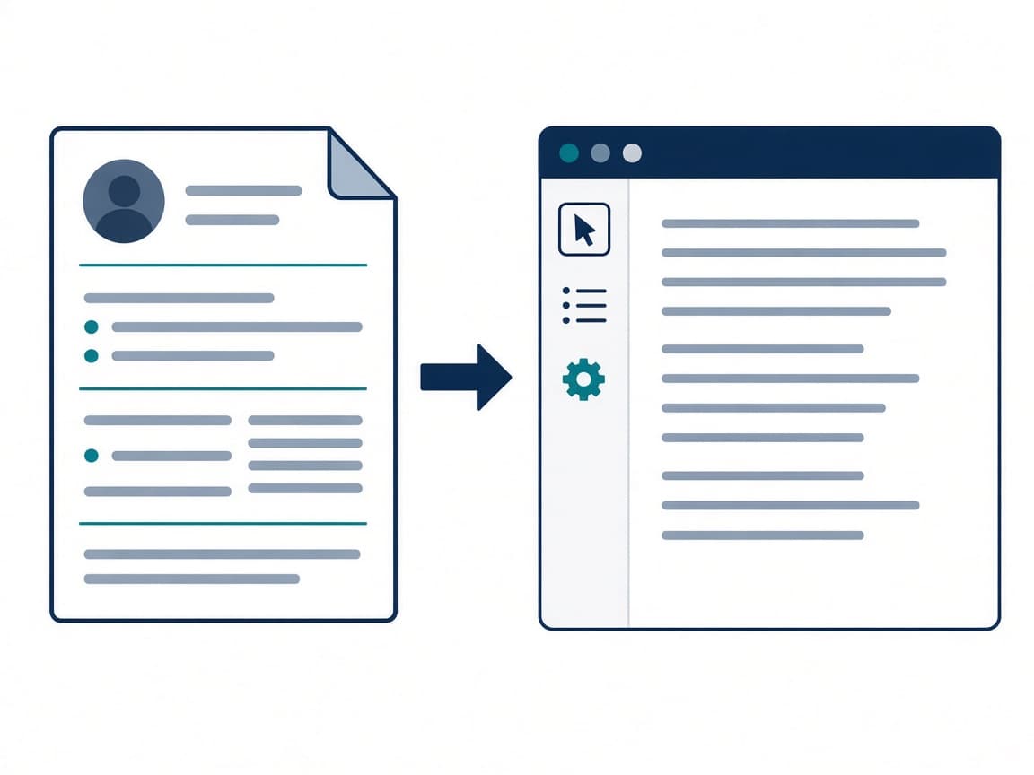 Resume content being copied into a plain text editor
